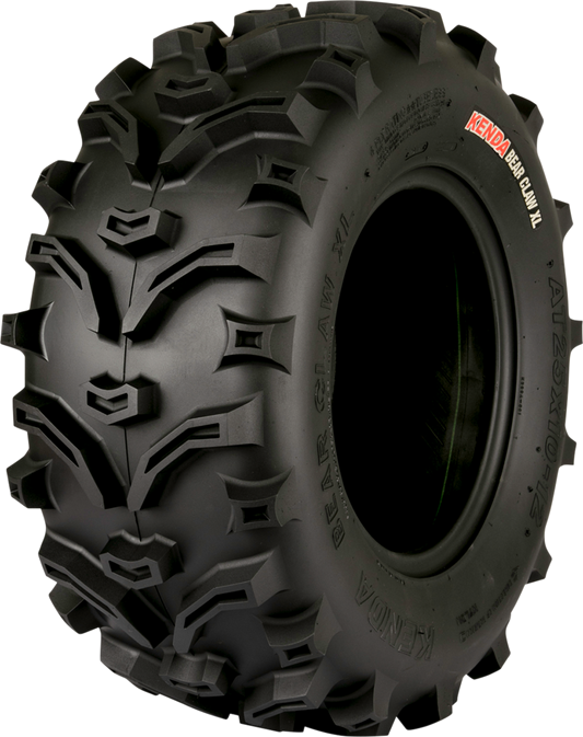KENDA K299A Bearclaw XL front ATV tire 27x9-12 with 6 ply and built-in rim guard, rugged off-road tire for all-terrain riding