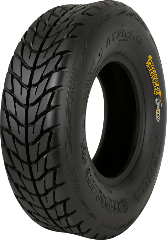 Kenda K546 Speed Racer front ATV tire 25x8-12, 6-ply with aggressive tread pattern for off-road riding.