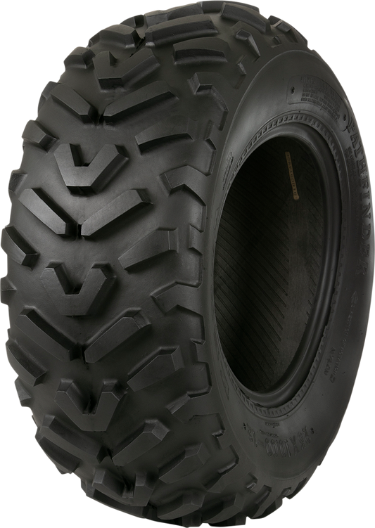 Kenda K530 Pathfinder rear ATV tire 25x12-10 with 2-ply for utility and 4x4 vehicles, showing tread pattern and sidewall details.