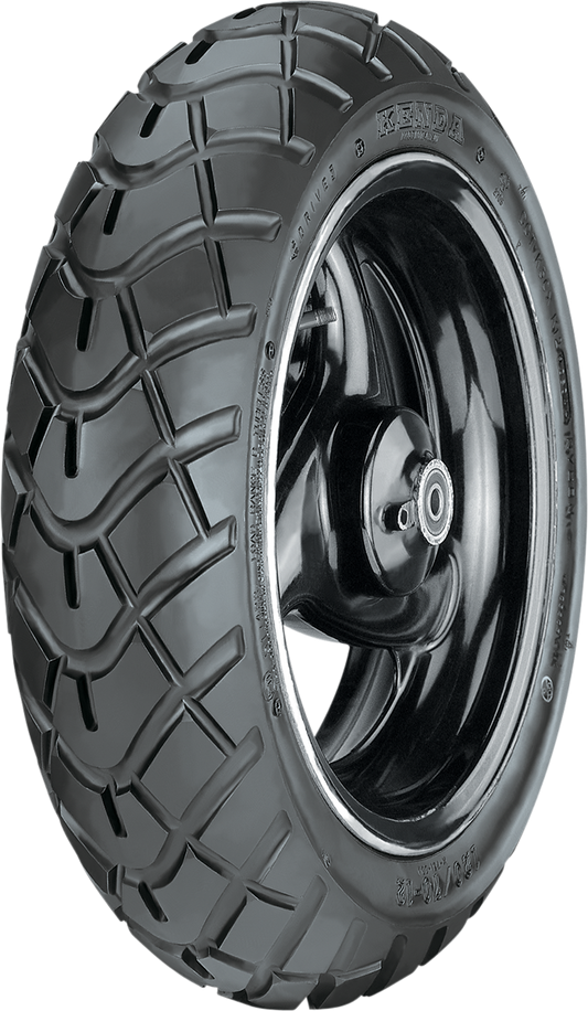 Kenda K761 scooter tire 110/70-12 with 47J rating, suitable for front or rear use, designed for street and off-road riding.