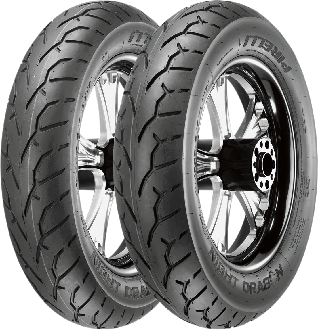 Pirelli Night Dragon™ front motorcycle tire 100/90-19 with tread pattern for V-Twin and metric bikes