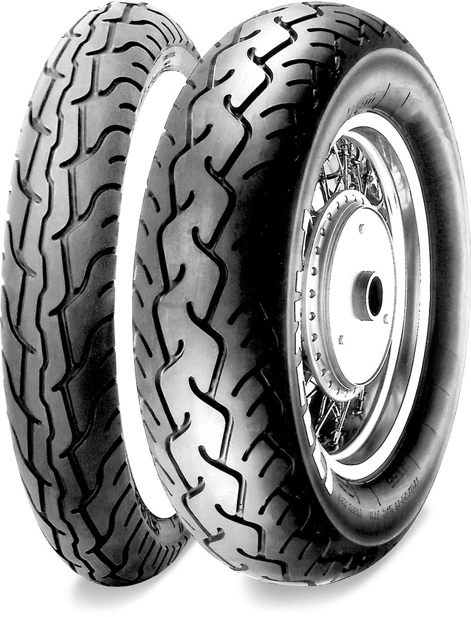 PIRELLI MT 66 Route™ front motorcycle tire in 120/90-17 size, featuring durable tread for off-road and on-road riding.