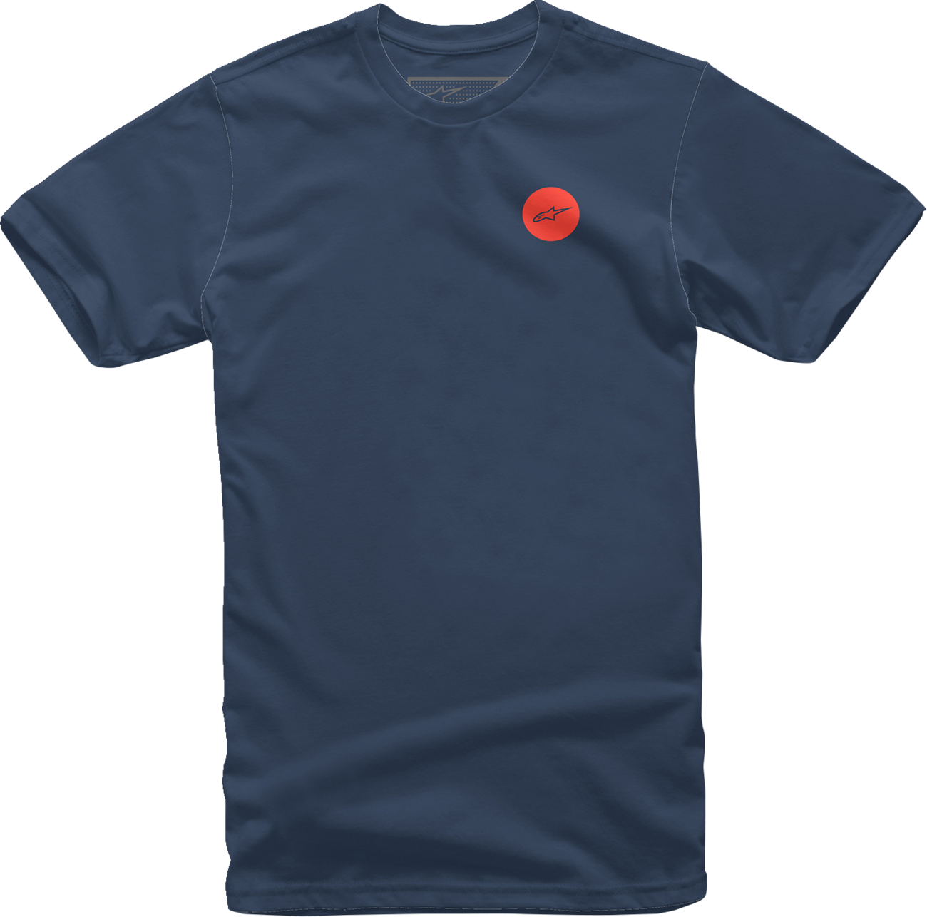Navy ALPINESTARS Faster T-Shirt in Medium, featuring the brand logo on the front, laid flat on a white background.