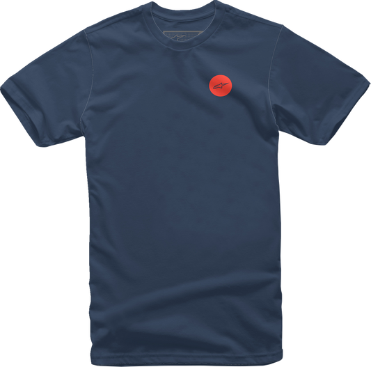 Navy ALPINESTARS Faster T-Shirt in XL, featuring the ALPINESTARS logo and design, made from soft cotton fabric.