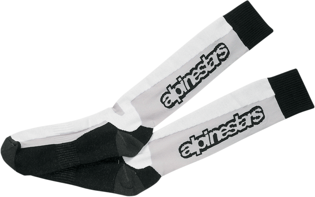 Alpinestars Summer Touring Socks in small/medium size with breathable fabric and reinforced areas, designed for motorcycle touring comfort.