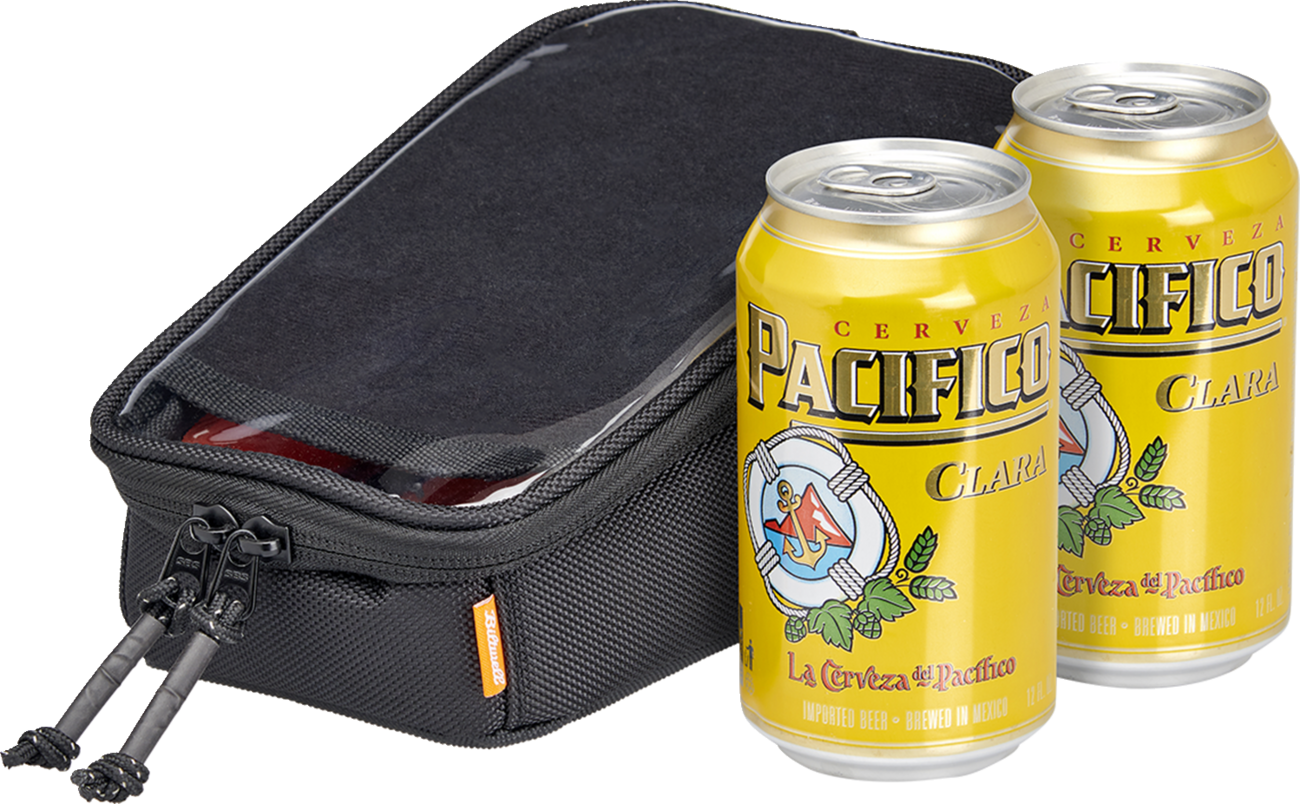 Black BILTWEll EXFIL-2 Mini Tank Bag for motorcycles, compact and durable, with straps and zipper closure.