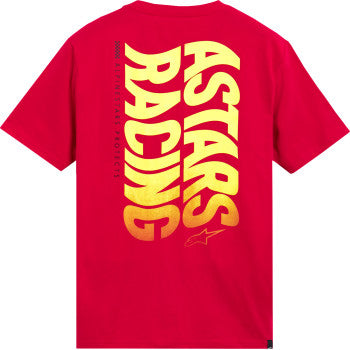 Red ALPINESTARS Swerve CSF T-Shirt in 2XL, featuring a casual fit and graphic design, made by Bill's Exhausts.