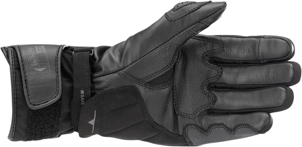 Alpinestars SP-365 Drystar® motorcycle gloves in black and anthracite, size small, showing textured leather and protective features.