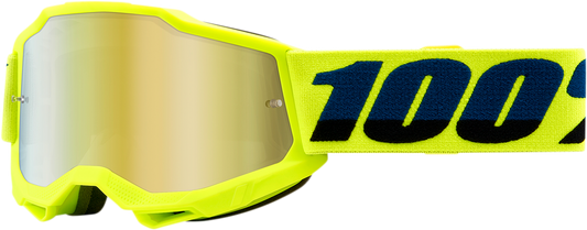 100% Youth Accuri 2 Goggles - Fluo Yellow - Gold Mirror 50025-00001 - Howling Moto