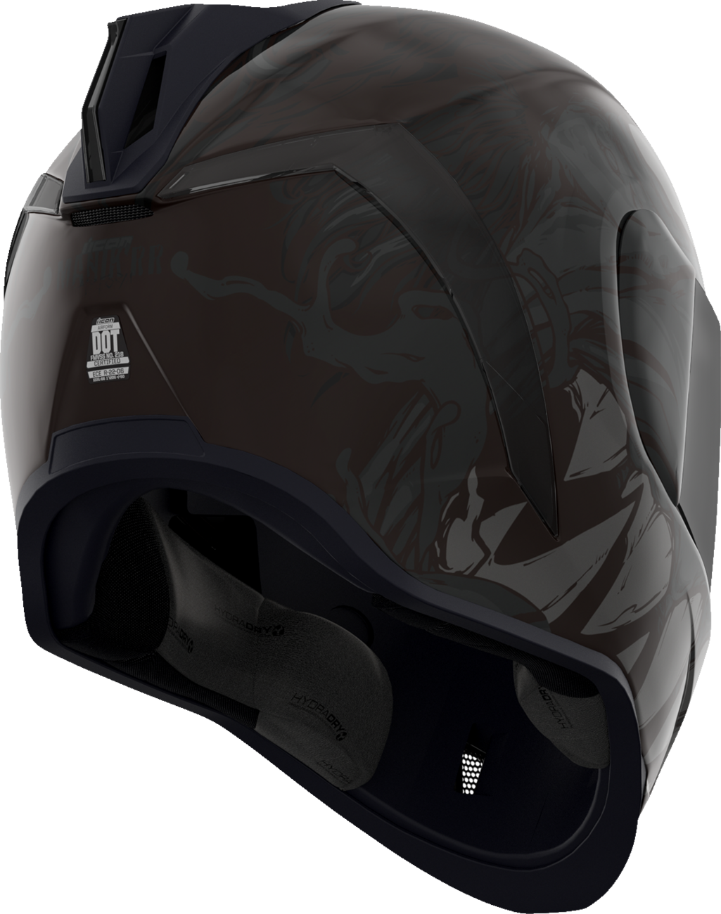 Dark black ICON Airform™ Helmet by Bill's Exhausts, men's MIPS® helmet in XS size with sleek design.