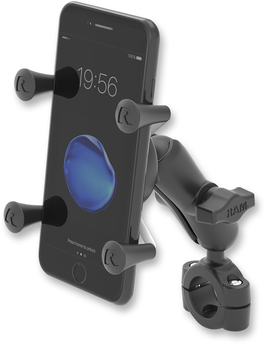 RAM MOUNTS X-Grip device mount for engine with 3/4" to 1" torque, compatible with Bill's Exhausts equipment.