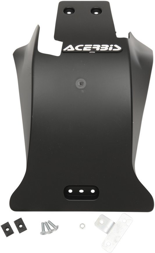 Black Acerbis skid plate for Beta 250RR and 300RR motorcycles, designed for body protection and durable off-road use.