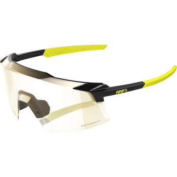 100% Aerocraft Sunglasses - Metallic Black - Photochromic  60032-00012 - Howling Moto