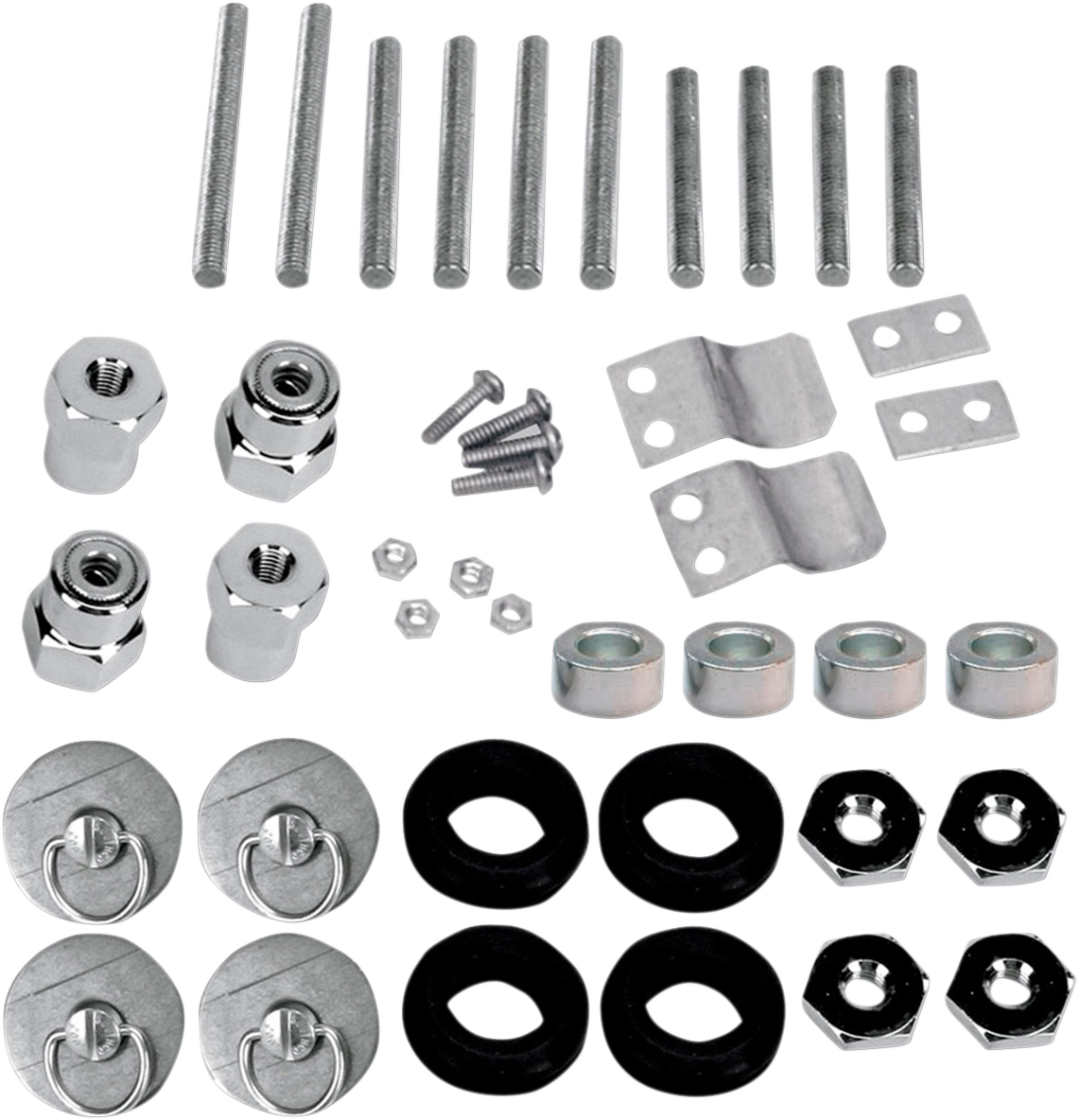 Bill's Exhausts SADDLEMEN Docking Post Kit 3501-0336 seat mounting hardware on a motorcycle or bike.