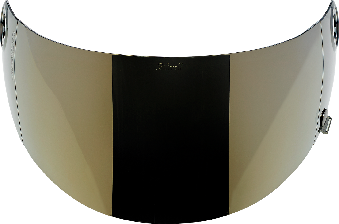 BILTWELL Gringo S Gen 2 Flat Gold Mirror Shield for helmets, showcasing reflective gold mirror surface and sleek design.