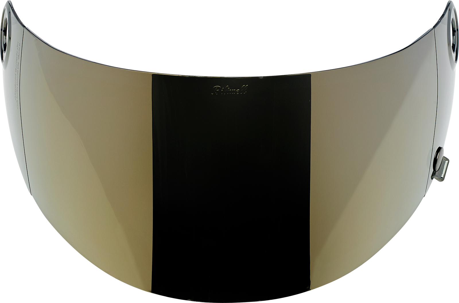 BILTWELL Gringo S Gen 2 Flat Gold Mirror Shield for helmets, showcasing reflective gold mirror surface and sleek design.
