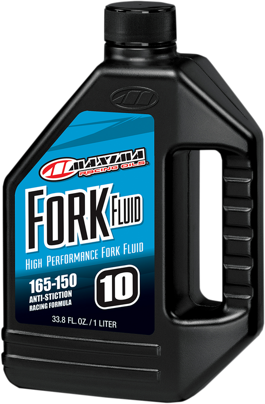 MAXIMA RACING OIL 59505-5 Racing Fork Fluid 5W in a 5-gallon pail, designed for motorcycle suspension forks.