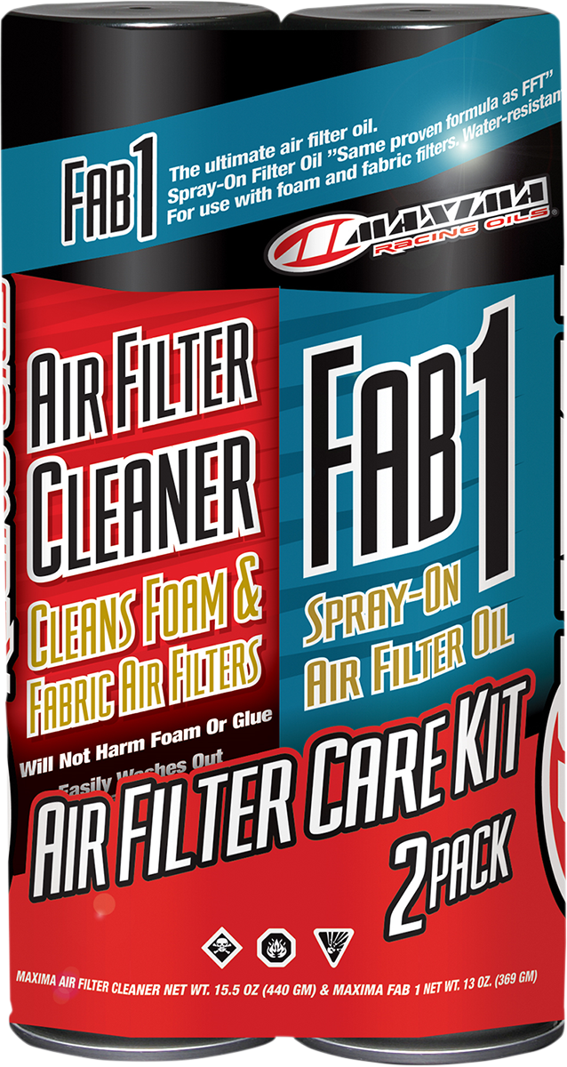 MAXIMA RACING OIL Air Filter Kit 70-799202 with foam and fabric filters for motorcycle and automotive air filtration.