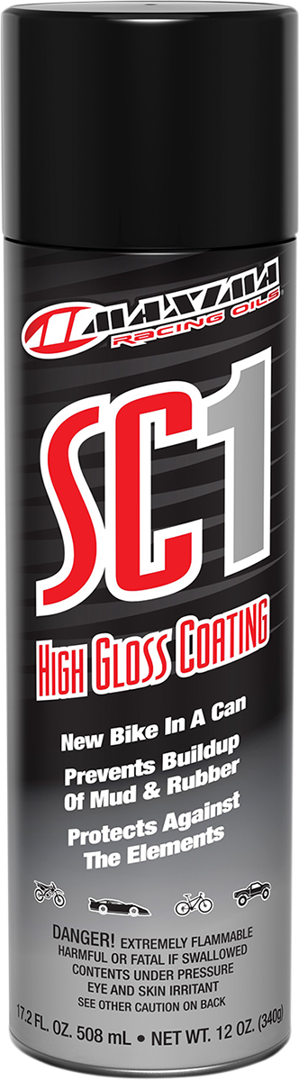 MAXIMA RACING OIL SC1 Detailer aerosol can, 12 oz, used to restore shine and protect vehicle surfaces.