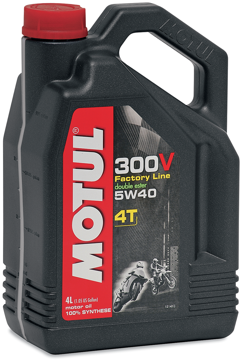 MOTUL 300V Synthetic Ester Oil 5W-40 for high-performance 4-stroke engines, 4L container, part 104115