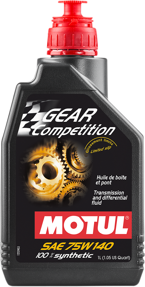 MOTUL, MOTUL Competition Gear Oil 75W-140 Part 105779 – 1L Synthetic Gear Oil for Hypoid Differentials and Transmissions