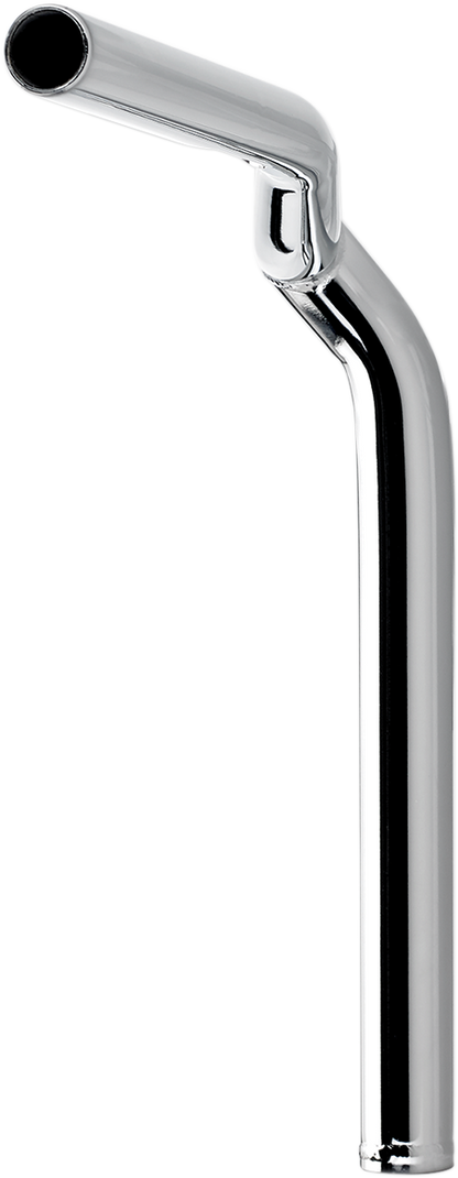 Chrome BILTWELL Tyson XL pullback handlebar for motorcycles, 14-inch width, with a stylish curved design.