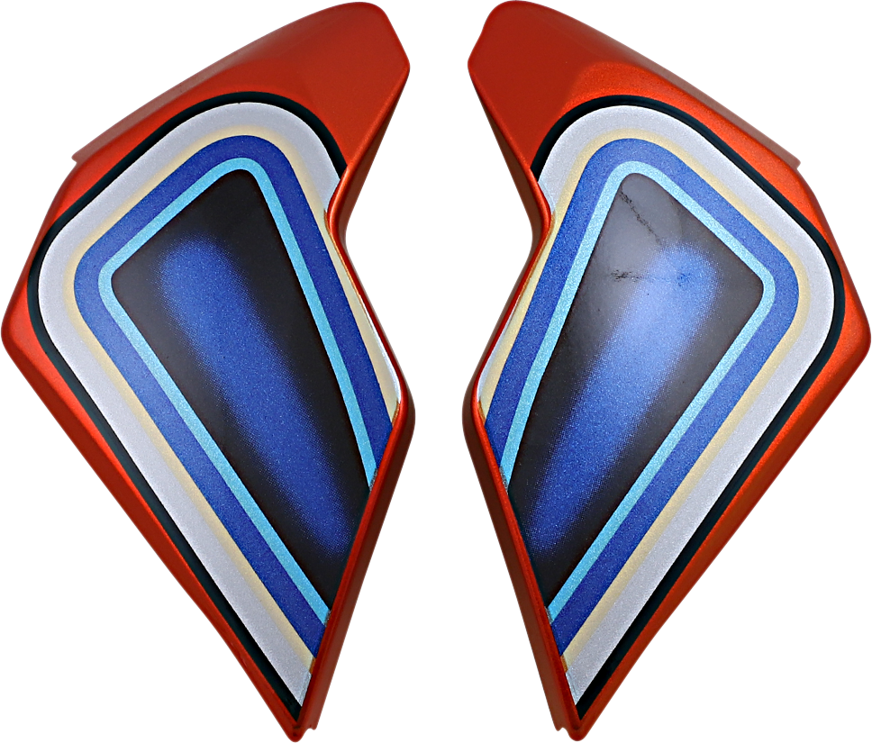 Blue ICON Airflite™ side plates for El Centro helmet by Bill's Exhausts, featuring vibrant blue accents and durable construction.