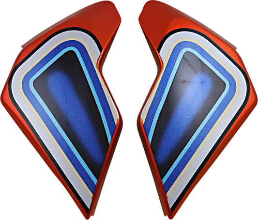 Blue ICON Airflite™ side plates for El Centro helmet by Bill's Exhausts, featuring vibrant blue accents and durable construction.