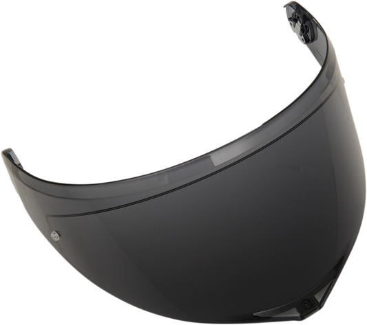 AGV GT3-2 dark smoke tinted shield for sport modular helmets with Pinlock® 120 MaxVision™, shown on helmet, clear view.