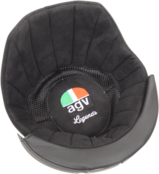 AGV Legends X3000 Replacement Liner and Crown Pad, Black, Large - Part 20KIT00113001