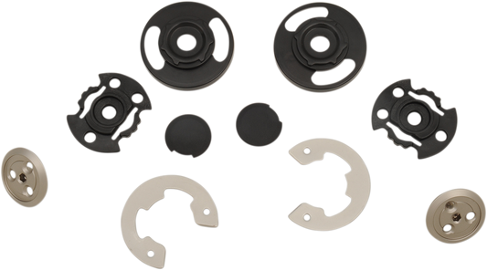 AGV Legends X3000 helmet pivot kit with screws, motorcycle helmet accessories for easy replacement and secure fit.