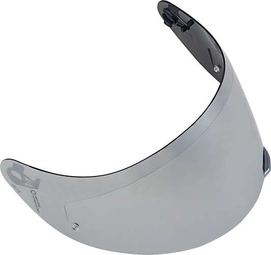 AGV K1, K3 SV, and K5 S helmet replacement shield in iridium silver with Pinlock® 70 MaxVision™ compatibility.