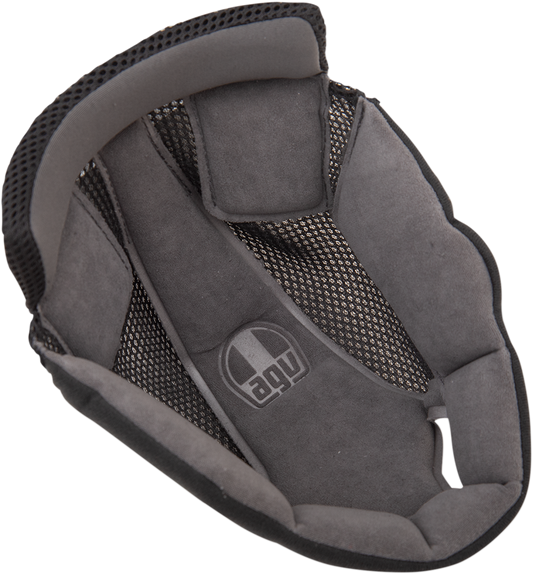 Black AGV AX9 helmet replacement liner in medium size, designed for a comfortable fit and easy installation.