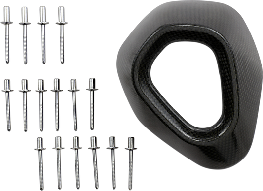 AKRAPOVIC V-EC120 Carbon Fiber End Cap for Mufflers
