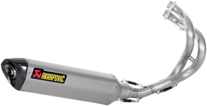 AKRAPOVIC titanium race exhaust for motorcycles, model S-K6R7-HT, showcasing the sleek, high-performance exhaust system.