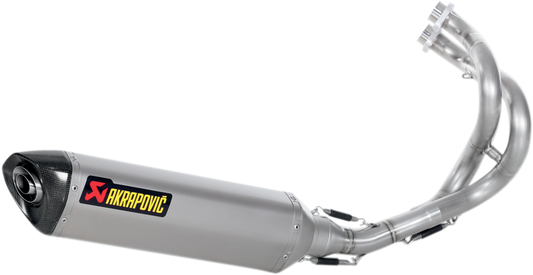 AKRAPOVIC titanium race exhaust for motorcycles, model S-K6R7-HT, showcasing the sleek, high-performance exhaust system.