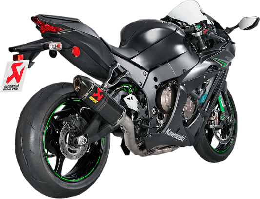 AKRAPOVIC Evolution Exhaust System for Kawasaki Ninja ZX-10R - Titanium and Carbon Fiber S-K10E9-ZC