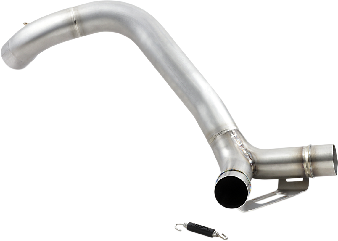 AKRAPOVIC stainless steel link pipe L-D11SO3 for slip-on titanium exhausts, shown in the image.
