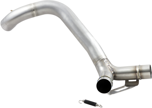 AKRAPOVIC stainless steel link pipe L-D11SO3 for slip-on titanium exhausts, shown in the image.