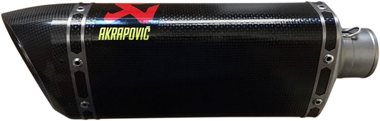 AKRAPOVIC replacement muffler M-AP00402C for Akrapovic exhaust systems, showing the metallic muffler with branding details.