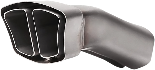 AKRAPOVIC V-TUV169Y noise damper for slip-on motorcycle mufflers, showing the cylindrical metal component with mounting brackets.
