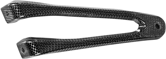 AKRAPOVIC carbon fiber bracket for CBR1000RR motorcycle, part number P-MBH10SO1, shown with detailed textured surface
