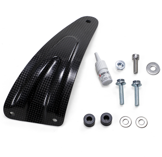AKRAPOVIC Carbon Fiber Muffler Bracket for RSV4 - Part Number P-MBA10R7