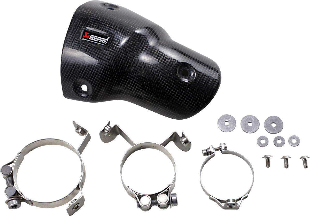 AKRAPOVIC carbon fiber heat shield for G310R and G310GS motorcycle, lightweight protective motorcycle exhaust accessory