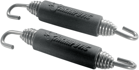 AKRAPOVIC 60mm P-S2 motorcycle exhaust spring replacement part, shown in silver with coil design.