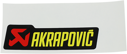 AKRAPOVIC Replacement Sticker P-HST12AL for motorcycle exhaust systems, featuring the brand logo and product details.