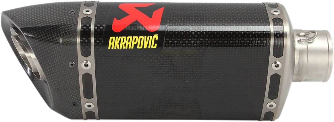 AKRAPOVIC replacement muffler for M-AP00502C exhaust system, showcasing the high-performance motorcycle exhaust component.