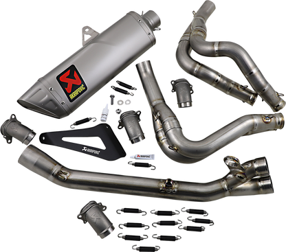 AKRAPOVIC Evolution Line exhaust system S-H10E3-APLT for improved performance and sound, shown in the product image.