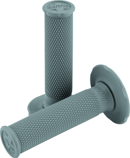 Light gray ProTaper Full Diamond Grips Soft for motocross bikes, featuring textured diamond pattern for enhanced grip.