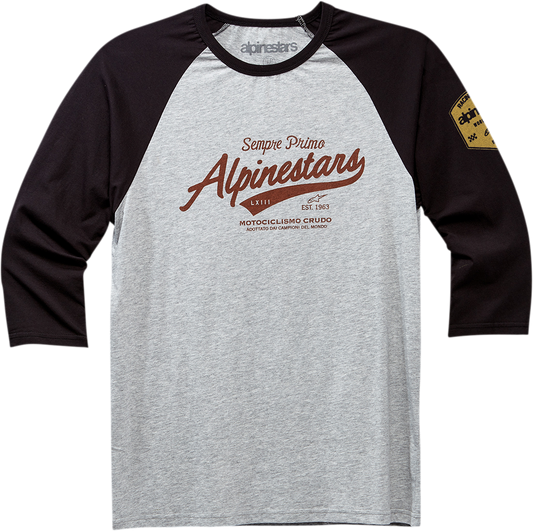 ALPINESTARS, Alpinestars Script T-Shirt - Black/Heather Gray, XL - 1230715051028XL
